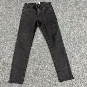 ACNE Womens Jeans 26 x 26 Black Tapered Ankle Zip Fly